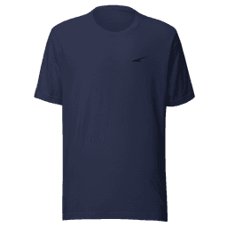 Camiseta Classic Azul marino bordado negro