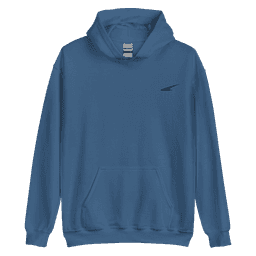 Sudadera Classic Azul bordado negro