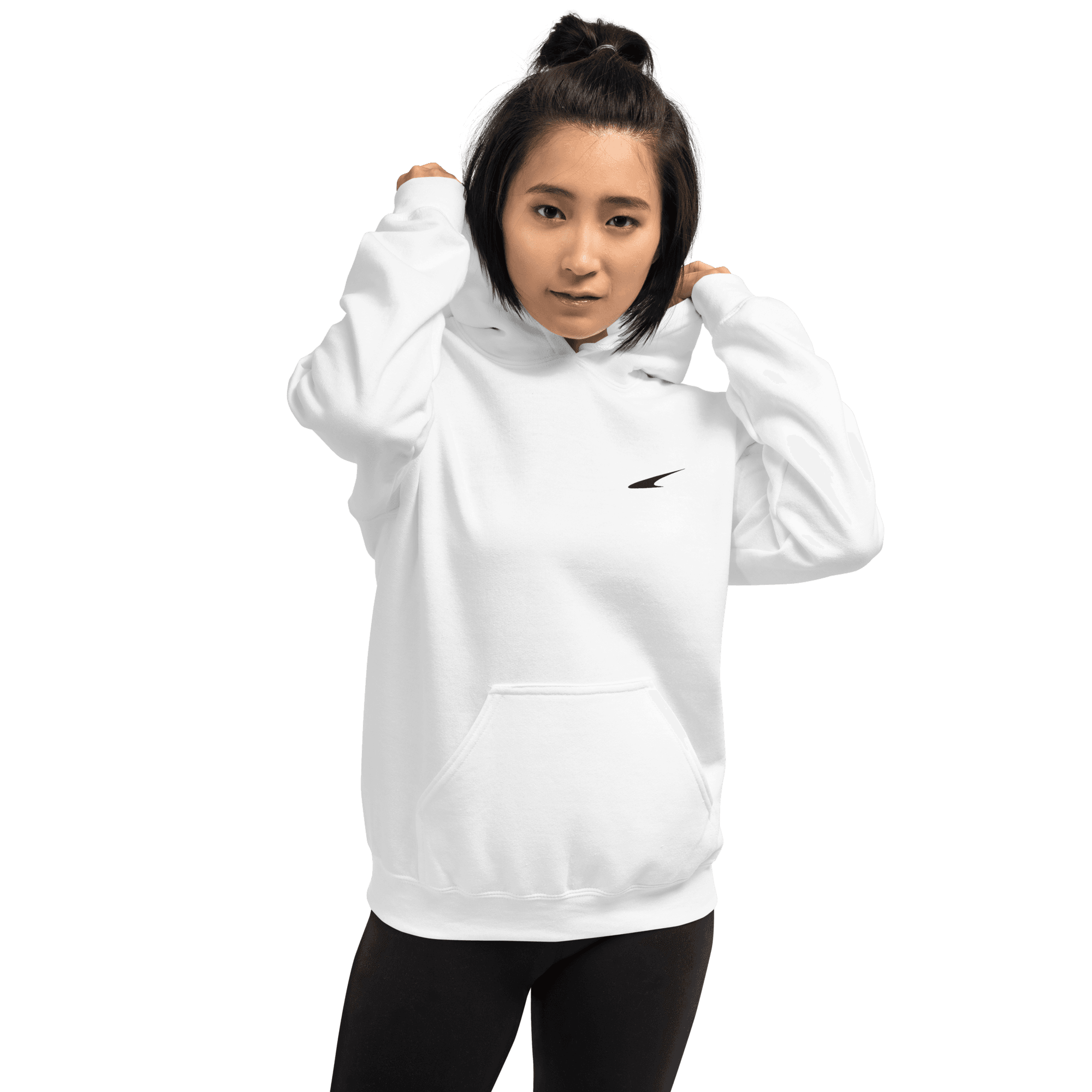Sudadera Classic Blanca bordado negro