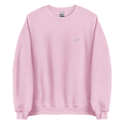 Sudadera Classic sin capucha Rosa bordado blanco