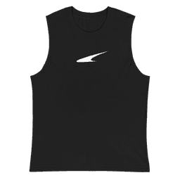 Camiseta sin mangas Negra logo blanco